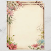 Shabby Chic Floral Scrapbook Papier (Vorne/Hinten)