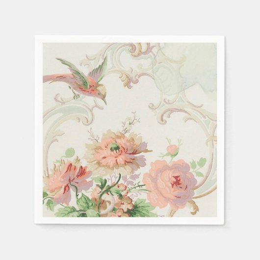 Shabby Chic Floral Serviette (Vorderseite)