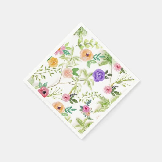 Shabby Chic Floral Serviette (Ecke)