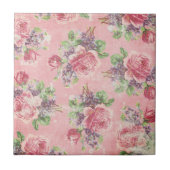 Shabby Chic Floral Tile Fliese (Vorderseite)