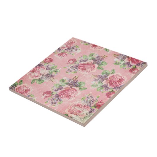 Shabby Chic Floral Tile Fliese (Seite)