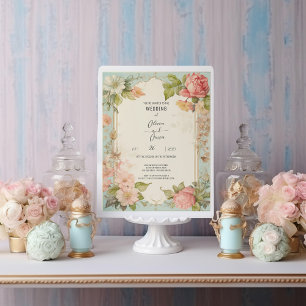 Shabby Chic Floral Wedding Einladung