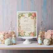 Shabby Chic Floral Wedding Einladung