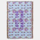 Shabby Chic florale Liebe You Oma Throw Rug Decke (Vorderseite Vertikal)