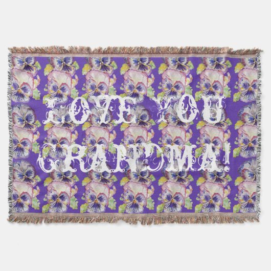 Shabby Chic florale Liebe You Oma Throw Rug Decke (Vorderseite)