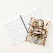 Shabby Chic Florales Badezimmer Notizblock (Innenseite)