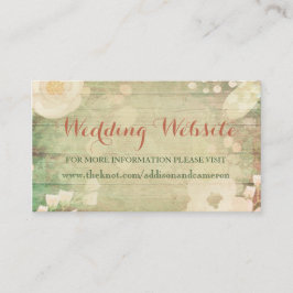 Shabby Chic Florals | Hochzeitswebsite Begleitkarte
