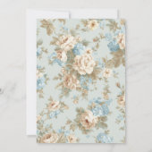 Shabby Chic florals Kinderdusche Einladung (Rückseite)