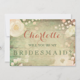 Shabby Chic Florals | Werden Sie meine Bridesmaid  Einladung