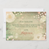 Shabby Chic Florals | Werden Sie meine Bridesmaid  Einladung (Rückseite)