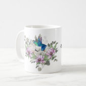 Shabby chic flowers art and selflove quote kaffeetasse (Vorderseite Links)