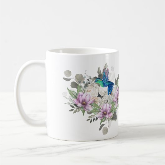 Shabby chic flowers art and selflove quote kaffeetasse (Links)