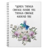 Shabby chic flowers art and selflove quote notizblock (Vorderseite)