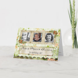 Shabby Chic-Foto-80. Geburtstags-Party Einladung