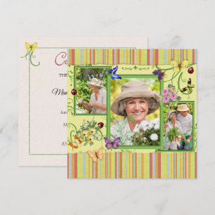 Shabby Chic Foto Geburtstagsparty Einladung