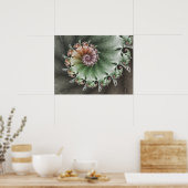 Shabby Chic Fraktal Muster Poster (Küche)