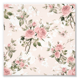Shabby Chic, französisch chisch, Vintag, blumenre Fotodruck
