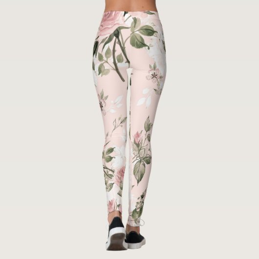 Shabby Chic, französisch chisch, Vintag, blumenrei Leggings (Rückseite)