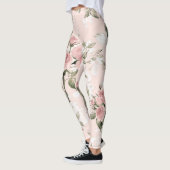 Shabby Chic, französisch chisch, Vintag, blumenrei Leggings (Links)