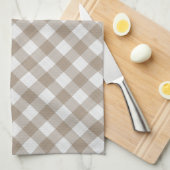 Shabby Chic Französisch Light Taupe Braun Weißer K Geschirrtuch (Viertel Falte)