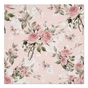 Shabby Chic, französischer Chic, Vintage, floral, Poster