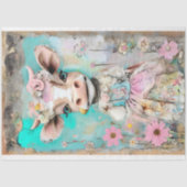 Shabby Chic Französisches Entpackungs-Tissue Paper Seidenpapier (Vorderseite)