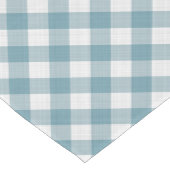 Shabby Chic French Light Aquamarin Blue White Karo Mittelgroßer Tischläufer (Ecke)