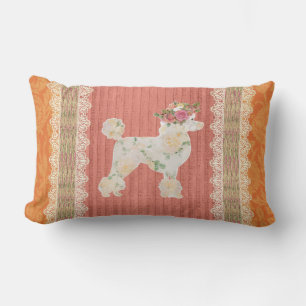 Shabby Chic French Poodle Vintag Look Lendenkissen
