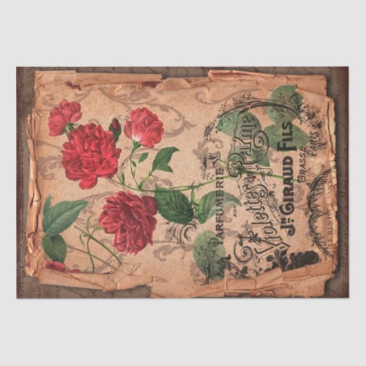 Shabby Chic für Vintage Beschriftungen/Anschlagwer Seidenpapier (Vorderseite)