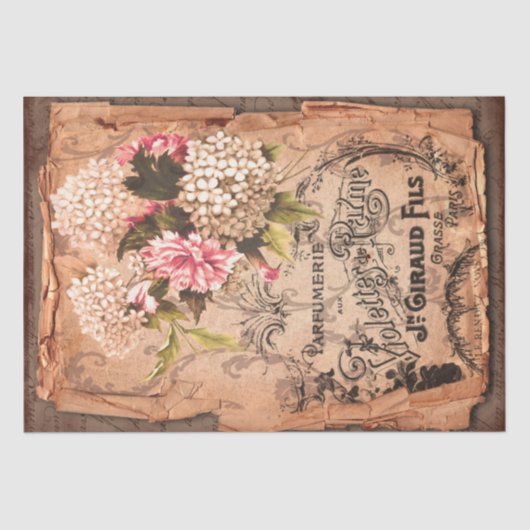 Shabby Chic für Vintage Beschriftungen/Anschlagwer Seidenpapier (Vorderseite)