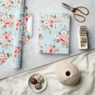 Shabby Chic für weiche Rose Geschenkpapier