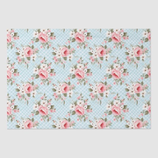 Shabby Chic für weiche Rose Seidenpapier (Vorderseite)