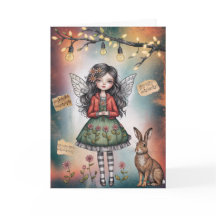 Shabby Chic Gal Grußkarte