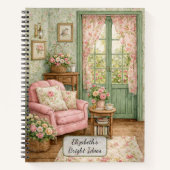 Shabby-Chic-Gartenleseecke Notizblock (Vorderseite)