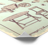 Shabby Chic-Gartenpflaster Poster (Ecke)