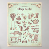 Shabby Chic-Gartenpflaster Poster (Vorne)