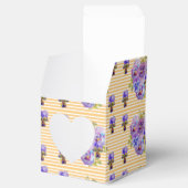 Shabby Chic Gelber Streifen Pansy Floral Gevor Box Geschenkschachtel (Geöffnet)