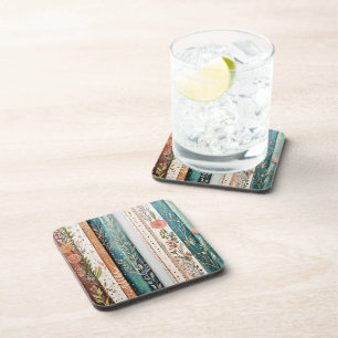 Shabby Chic gemusterte Mischung Getränkeuntersetzer