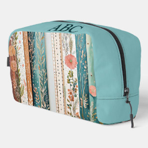 Shabby Chic gemusterte Monogramme Waschbeutel