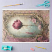 Shabby Chic, Gerahmtes Mohn, Mischmedienschichten Seidenpapier (Basteln)