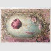 Shabby Chic, Gerahmtes Mohn, Mischmedienschichten Seidenpapier (Vorderseite)