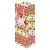 Shabby Chic Geschenktüte Für Weinflaschen (Rückseite Schrägansicht)