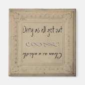 Shabby Chic Geschirrspüler sauber/schmutzig Magnet (Vorne)