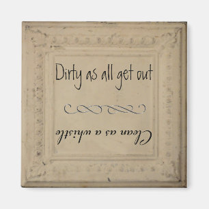 Shabby Chic Geschirrspüler sauber/schmutzig Magnet