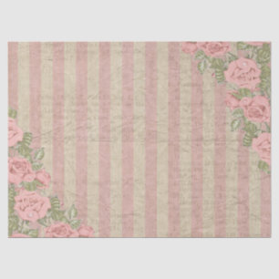 Shabby Chic-gestreifte Blumenhochzeit Seidenpapier