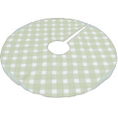 Shabby Chic Gingham Pastel Green Mix Polyester Weihnachtsbaumdecke (Schrägansicht)