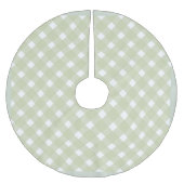Shabby Chic Gingham Pastel Green Mix Polyester Weihnachtsbaumdecke (Vorderseite)
