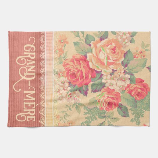 Shabby Chic Großmutter Grand-Mère Geschirrtuch (Horizontal)