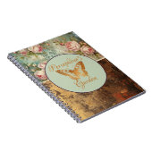 Shabby Chic Grunge Blumenbeutel Notizblock (Rechte Seite)