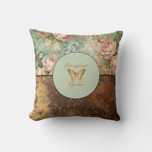 Shabby Chic Grunge im Blumenstil Kissen